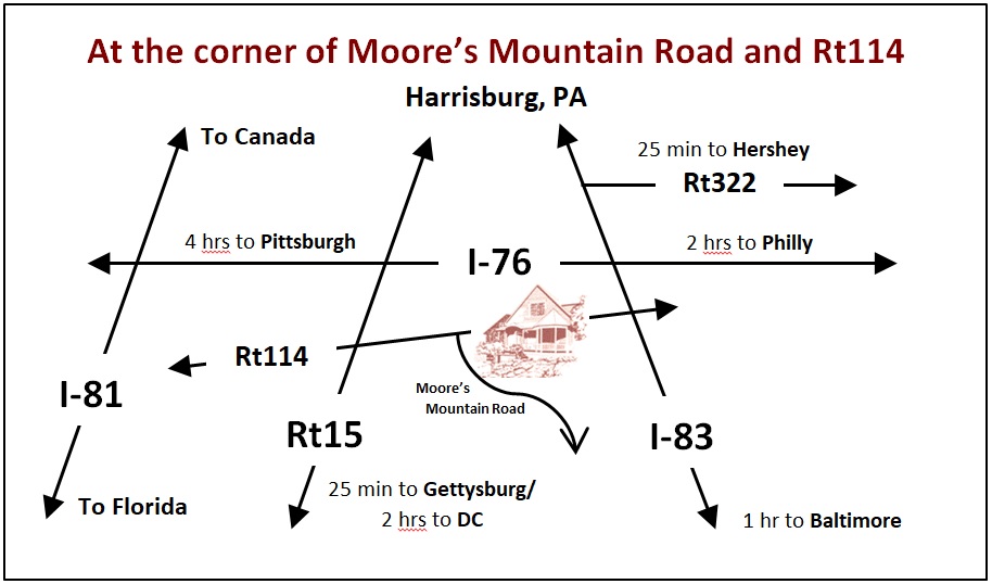 Moore's Mountain Inn map